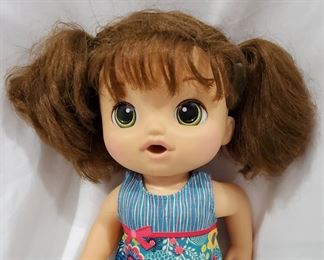 BABY ALIVE SWEET TEARS BRUNETTE DOLL TALKS TO MOMMY OR DADDY IN ENGLISH OR IN SPANISH BILINGUAL