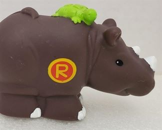 FISHER PRICE LITTLE PEOPLE RHINOCEROS ALPHABET ZOO LETTER R