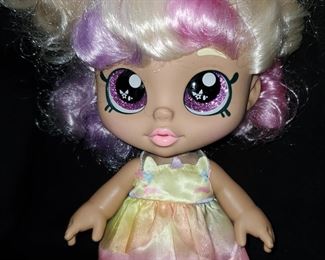 KINDI KIDS MYSTABELLA DOLL MOOSE TOYS PURPLE HAIR GLITTERY EYES