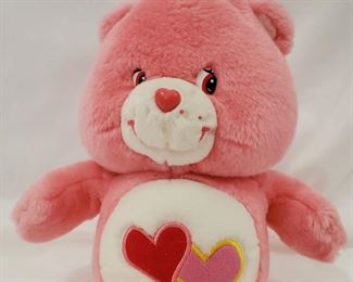 LOVEALOT CARE BEAR TALKS SINGS MOTION PINK PLUSH STUFFED ANIMAL HEART TUMMY