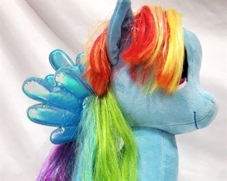 MY LITTLE PONY RAINBOW DASH TY SPARKLE BEANIE BUDDY 16 INCH PLUSH STUFFED ANIMAL