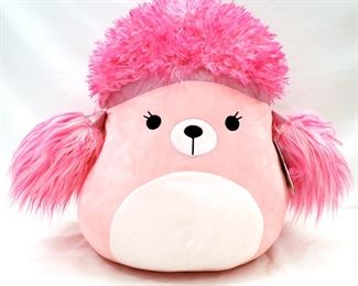 SQUISHMALLOW SQUISHDOO CHLOE PINK POODLE DOG PLUSH STUFFED ANIMAL 16 INCHES HIGH