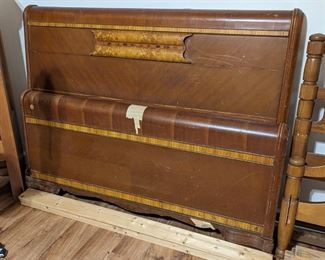 1930s sleigh bed. Needs love