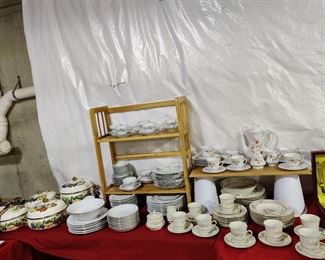 Assorted fine china Vintage Limoges, Mikasa German -, Enamelware New with Boxes