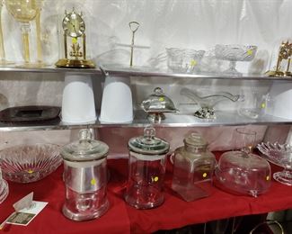 A fraction of the glassware still to be unpacked -some fabulous pieces