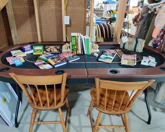 Gaming table-folds-out of the way between game nights!