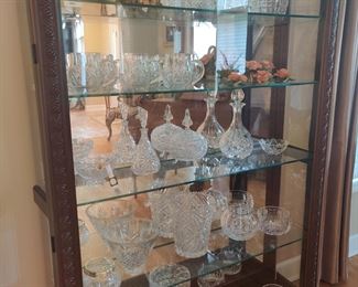 Curio and the contents-fine, quality beauties!  Waterford, Gorham, Hummels, Capodimonte, Lenox 