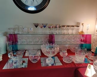 Stunning selection of great glassware-Waterford, Lenox, Gorham