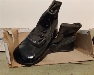 Sweet children's high button shoes-new old stock