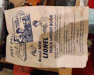 Lionel Instructions for the complete train set-O gauge