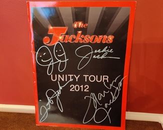 The Jacksons Unity Tour signed Program.  2012. 