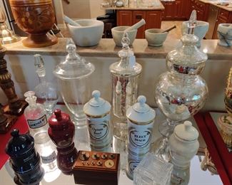 Apothocary Collection and Motar and Pestles