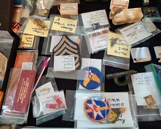 SOME OF THE WW2 PATCHES AND SOLLECTIBLES