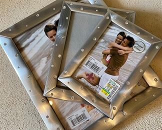 Rhinestone Matte Silver Frame Trio