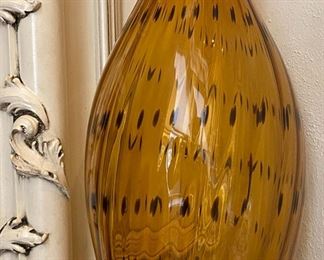Handblown Tourtishell Tall Vase