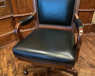 Leather Studded Office Chair on Casters