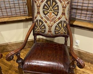 Louis XIV Style Arm Chair Pair from The Arrangemet