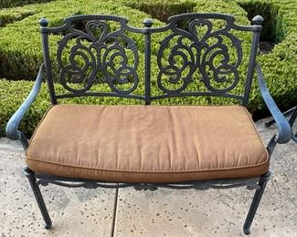 Wrought Iron Scroll Garden Bench