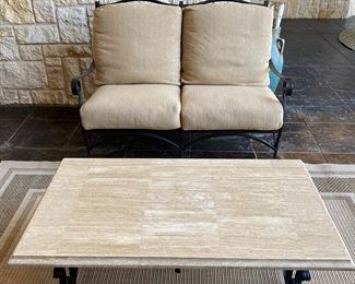  Lee San Cristobal Limestone Coffee Table 