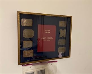 Tiffany & Gaylord Belt Buckle Plate Set with Book