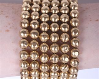14k Gold beaded jewelry bracelet