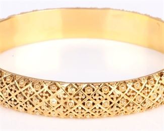 18k gold bangle bracelet