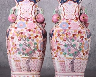 Famille Rose Asian Vases