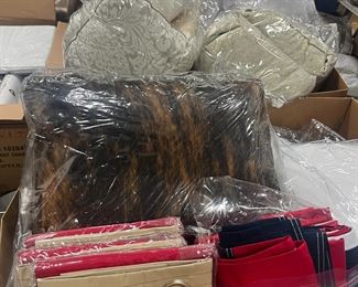 Curtains and throw pillows

