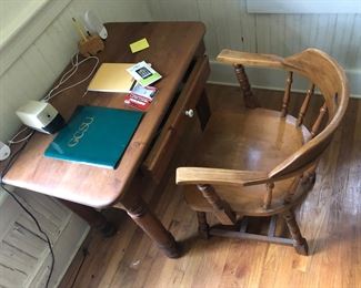 One drawer desk 36x24x31” tall. Chair sold separately 