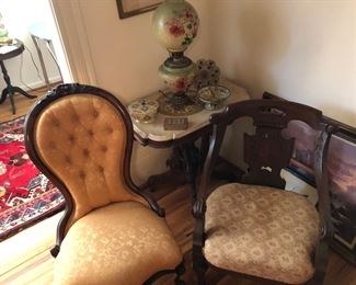 Pink parlor chair
William and Mary style armchair