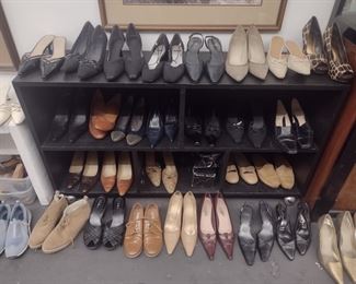 Roughly 30 pairs of heels and shoes.  ($5 to $10 any pair)