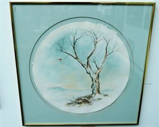 painting tree on paper