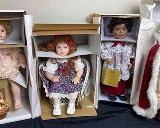 005 Georgetown Collection And Goebel Dolls Peaches  Cream, Sweet Strawberry, Grace And Noelle 