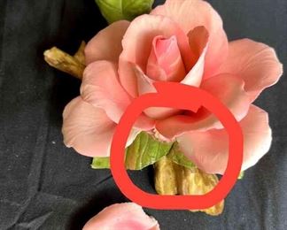 Capodimonte Flowers Slight Damage