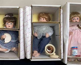 Danbury Mint Dolls Betsy, Peter And Mary 