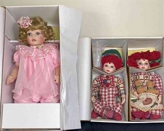 Marie Osmond Fine Porcelain Collector Dolls Baby Megan And Hansel  Gretel 