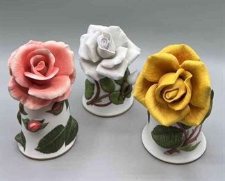 Porcelain Hand Painted Bells By Leslie Greenwood