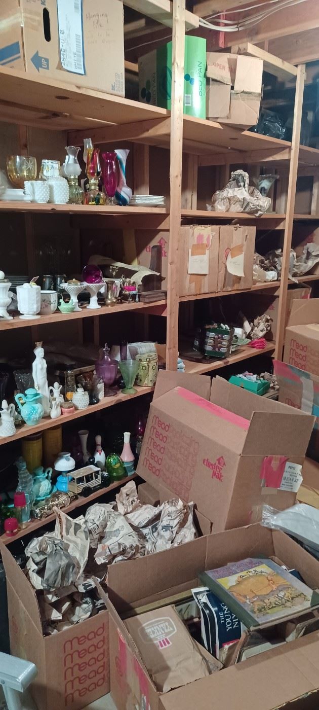 tons of glass and collectibles