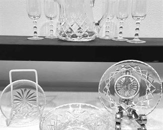  003 Crystal Pitcher, Bowls And Cordial Glasses