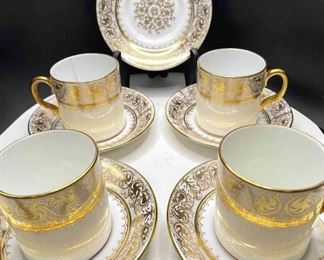  004 Gilded T.Goode Co Demitasse Tea Cups