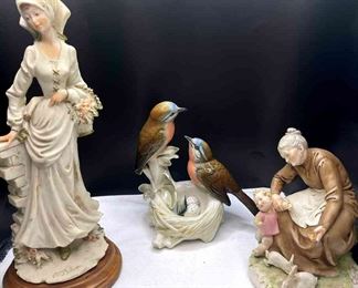 1985 A. Belcari Peasant Woman And Other Vintage Figurines 