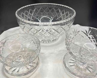 Crystal Dessert Bowl With Footed Fruit And Dessert Cups