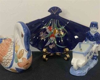 Japanese Thai Blue Decor Pieces 