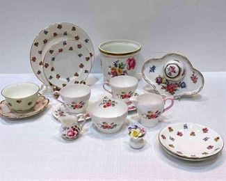 Pink China Poseys, Aynsley Bone China, Adderly Bone China, Shelley Bone China 