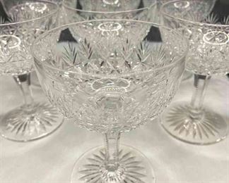 Thomas Webb England Handcut Crystal Champagne Glasses
