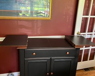 #3	American Drew Buffet w/flip-top & 1 drawer & 2 doors w/silverware tray inside  38-64x19x34	 $175.00 																																																																																																																																																																																																																																																																																																																																																																																																																																																																																																																																																																																																																																																																																																																																																																																																																																																																																																																																	