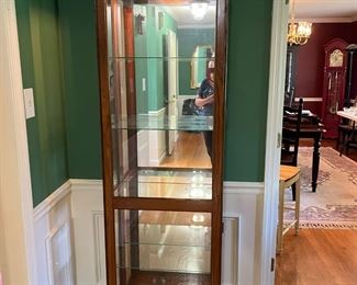 #18	Wood Display Cabinet w/side open w/4 glass Shelves - Lighted - 22x11x76	 $175.00 																																																																																																																																																																																																																																																																																																																																																																																																																																																																																																																																																																																																																																																																																																																																																																																																																																																																																																																																																			