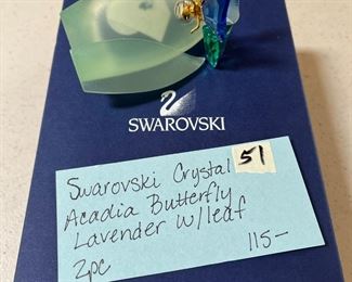 #51	Swarovski Crystal Acadia Butterfly Lavender w/leaf - 2 pc	 $115.00 																																																																																																																																																																																																																																																																																																																																																																																																																																																																																																																																																																																																																																																																																																																																																																																																																																																																																																																																																																	