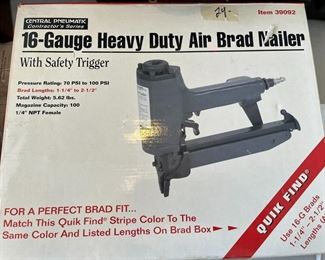 #84	Central Pneumatic Gauge Air Brad Nailer 1-1/4 - 2-1/4	 $24.00 																																																																																																																																																																																																																																																																																																																																																																																																																																																																																																																																																																																																																																																																																																																																																																																																																																																																																																																																																																						