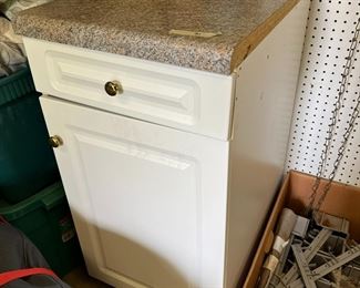 #108	White Laminate Base Cabinet w/1 door & 1 drawer  18x24x36	 $30.00 																																																																																																																																																																																																																																																																																																																																																																																																																																																																																																																																																																																																																																																																																																																																																																																																																																																																																																																																																																	